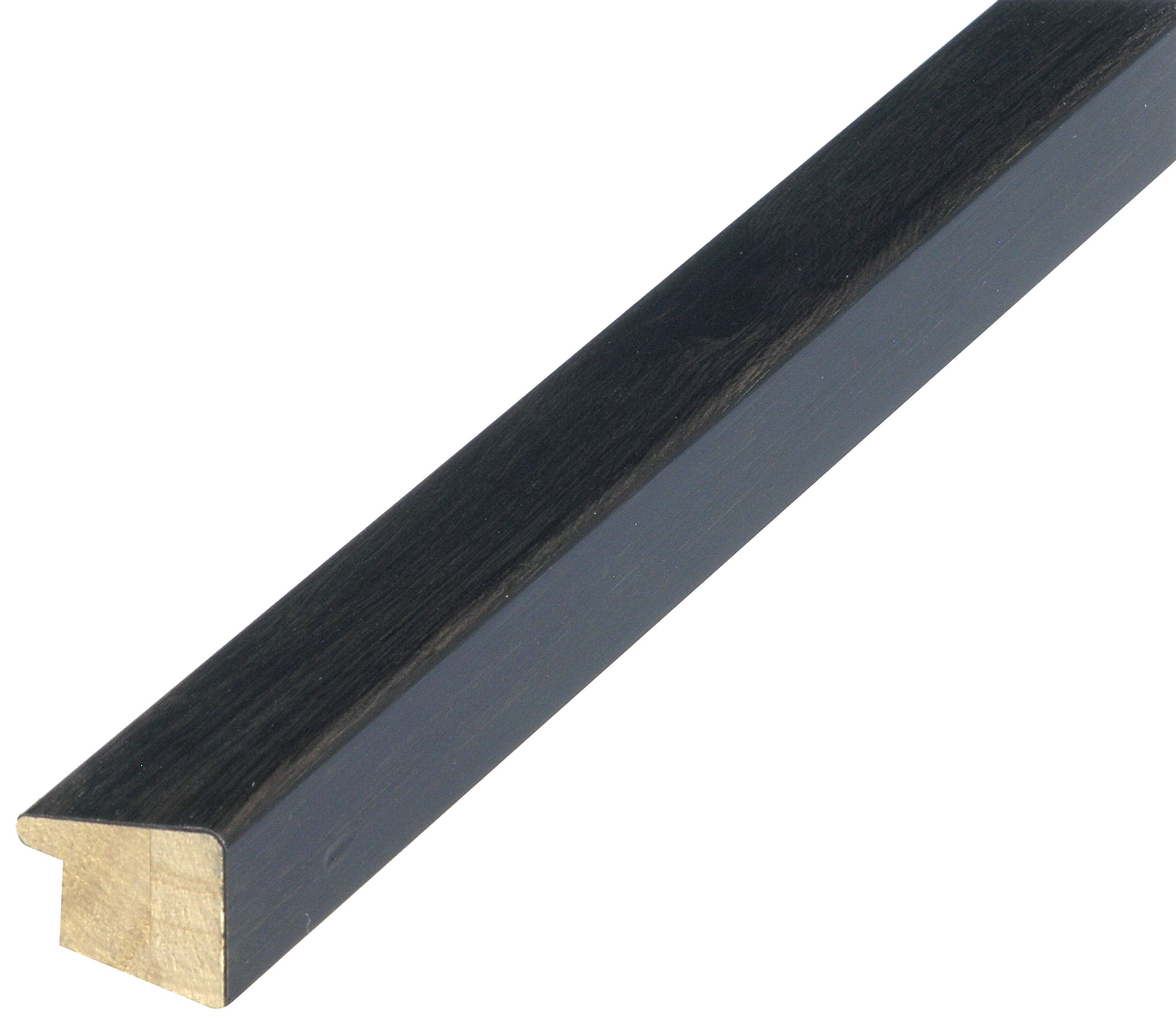 Bilderleiste keilgezinkte Pinie 26 mm breit 23 mm hoch - Schwarz