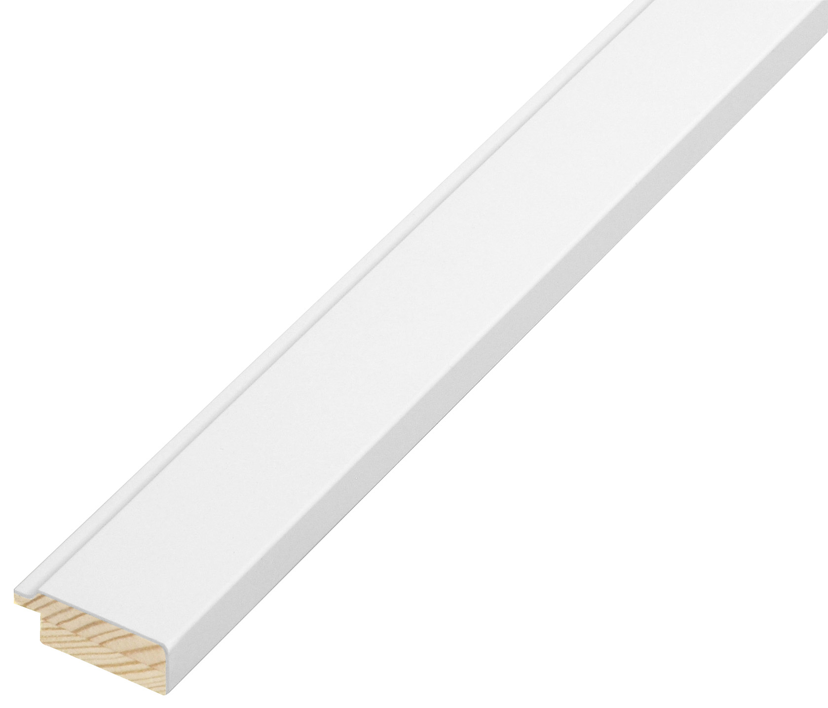 Bilderleiste keilgezinkte Kiefer 34 mm breit 12 hoch - Weiss