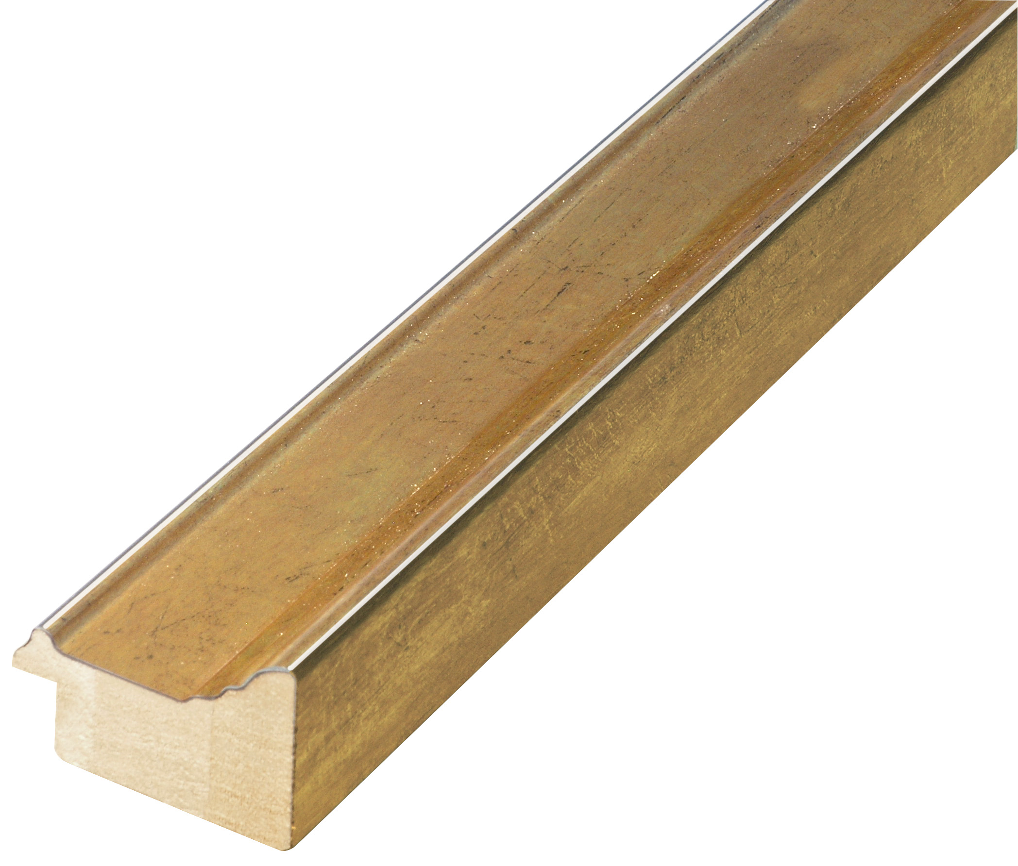 Bilderleiste keilgezinkte Pinie 43 mm breit 28 hoch Gold