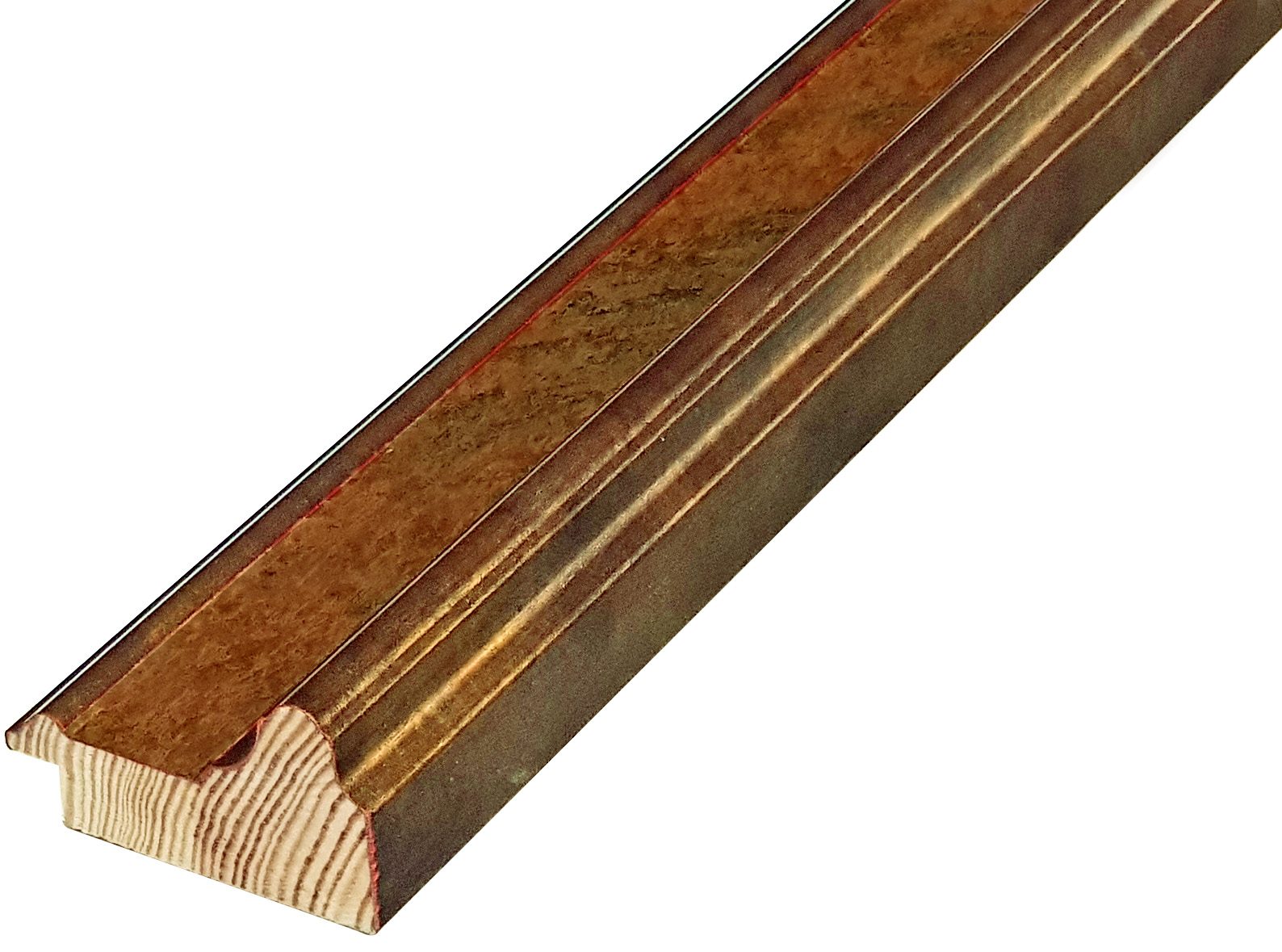 Bilderleiste keilgezinkte Pinie 57 mm breit 33 mm hoch - Kupfer